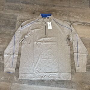 Tasc Performance Carrollton Mens L 1/4 Zip Pullover Bamboo Organic Beige Active